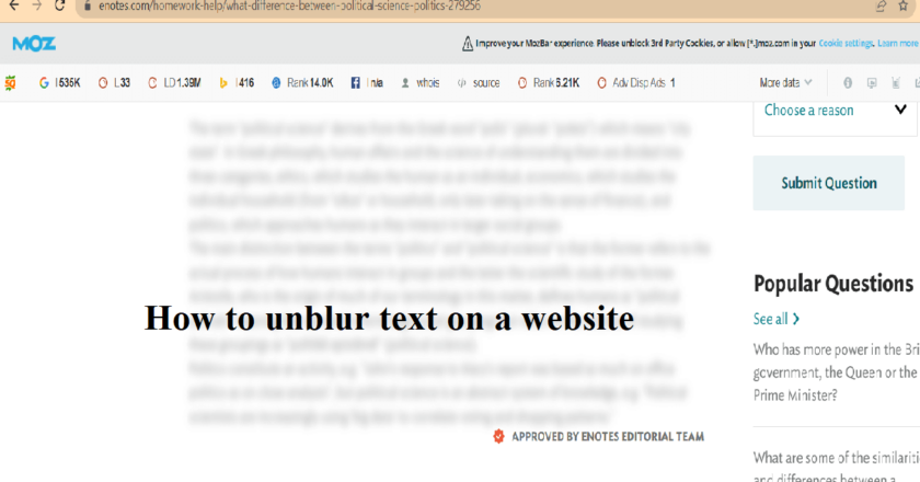 How to unblur text on a website